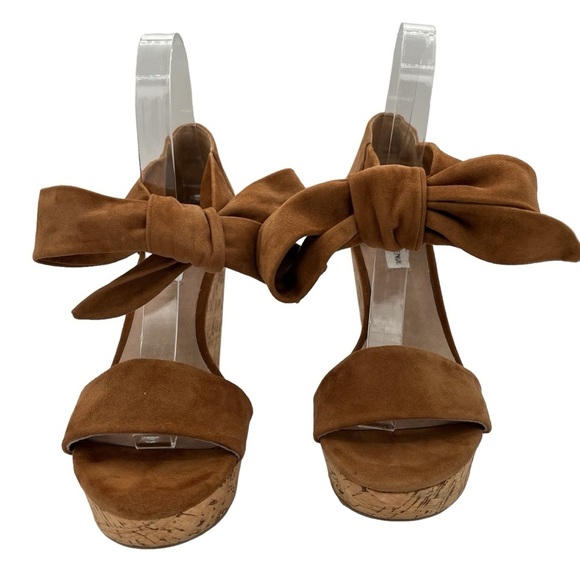 Saks Fifth Avenue McKenna Suede Platform Wedge Sandals - Picture 2 of 9